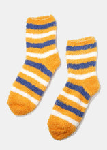 Load image into Gallery viewer, Fuzzy Striped Crew Socks
