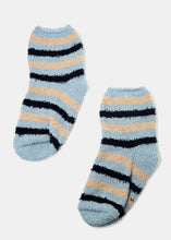 Load image into Gallery viewer, Fuzzy Striped Crew Socks