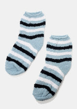 Load image into Gallery viewer, Fuzzy Striped Crew Socks