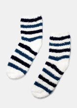 Load image into Gallery viewer, Fuzzy Striped Crew Socks