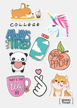 Load image into Gallery viewer, Oki Sticker- Corgie Loves Boba