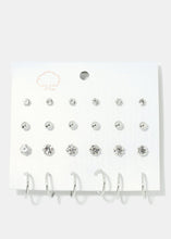 Load image into Gallery viewer, 12-Pair Stud &amp; Hoop Earrings
