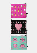 Load image into Gallery viewer, a2o Large Canvas Pouch - Modern Lips
